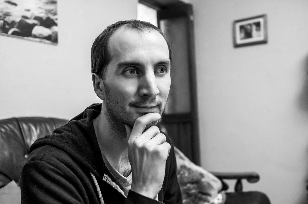 “Alas poor Alex, I knew him well!” A shot of Alex, taken in monochrome